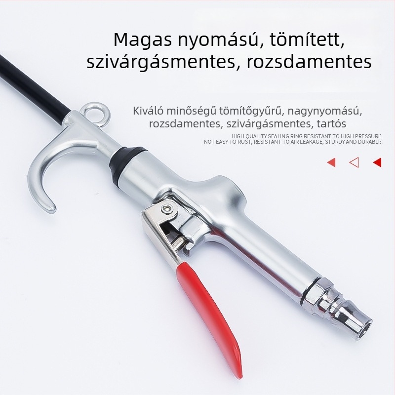 Erőteljes pneumatikus por- és tisztítópisztoly hosszabbítócsővel