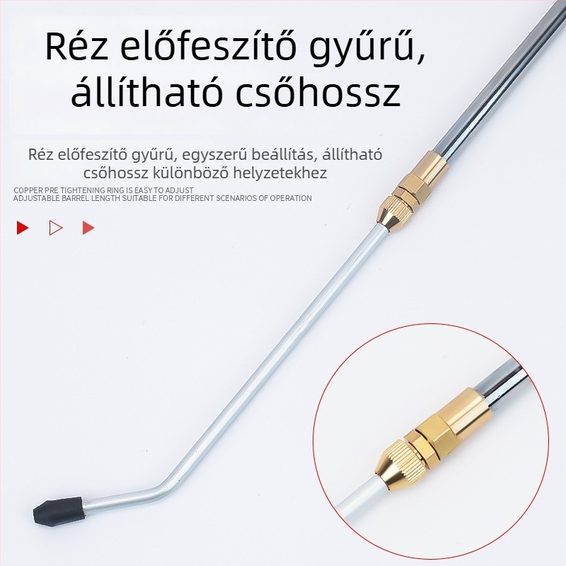 Erőteljes pneumatikus por- és tisztítópisztoly hosszabbítócsővel