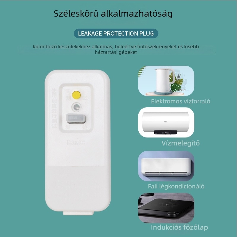 Áramvédő dugaszolókapcsoló bojlerhez, klímaberendezéshez és elektromos csaphoz
