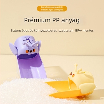 Gyerekeknek és babák számára készült csapnyújtó hosszú szilikon végződéssel, rajzfilmszerű vízvezető és szórás elleni védelem