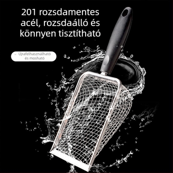 Rozsdamentes acél macskaalomkanál finom lyukakkal