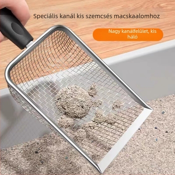 Rozsdamentes acél macskaalomkanál finom lyukakkal
