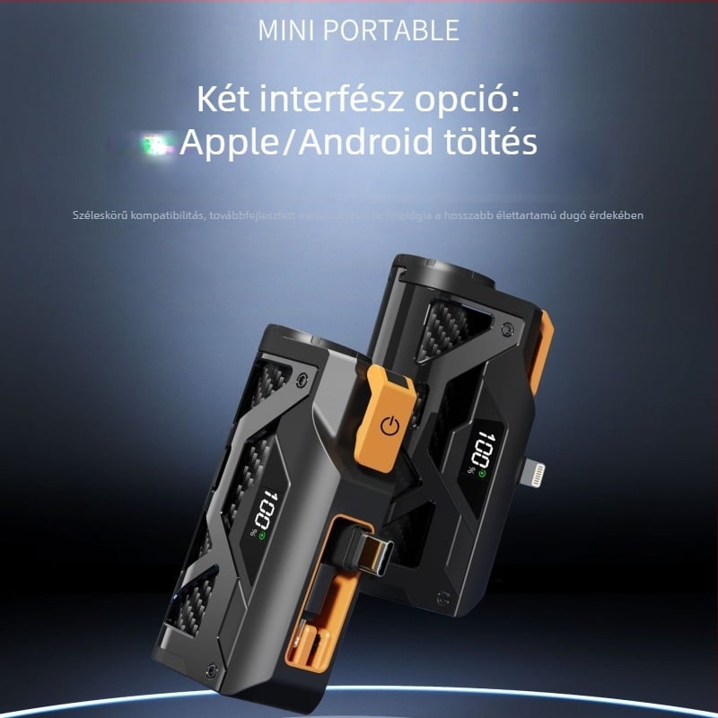 Mecha Capsule 10000mAh külső akkumulátor, kompakt hordozható töltő