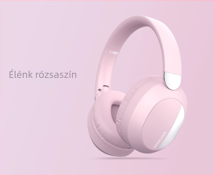 L960 Bluetooth játék fejhallgató, mély basszus, összecsukható fémburkolat