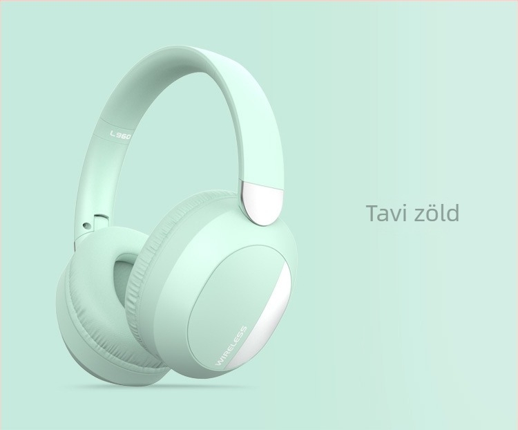 L960 Bluetooth játék fejhallgató, mély basszus, összecsukható fémburkolat