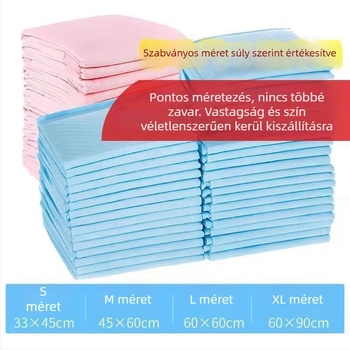 Súly alapján értékesített, vastagított, nagy méretű egyszer használatos kisállat vizelet alátétek