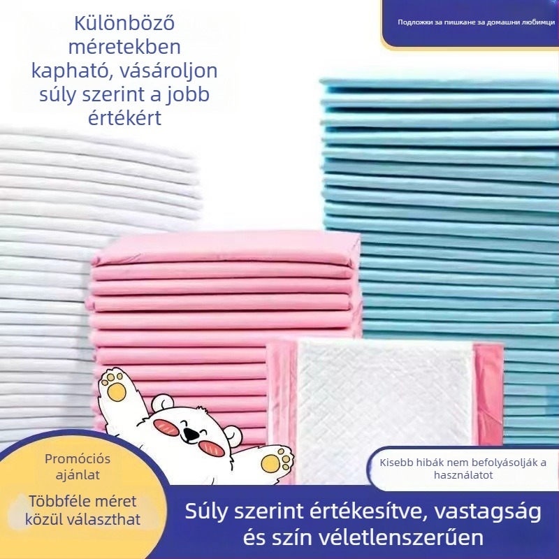 Súly alapján értékesített, vastagított, nagy méretű egyszer használatos kisállat vizelet alátétek