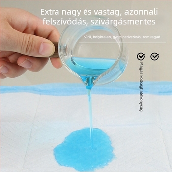 Egyszer használatos vizelet-alátét háziállatok számára, vastagított, nedvszívó, kutyáknak és macskáknak