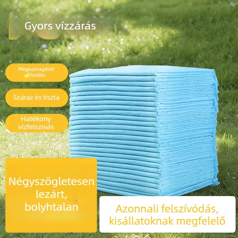 Egyszer használatos vizelet-alátét háziállatok számára, vastagított, nedvszívó, kutyáknak és macskáknak