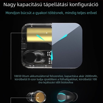 Fange TG01 valódi vezeték nélküli Bluetooth fülhallgatók gaminghez, zajszűrés, sport és futás, akár 4 óra akkumulátor-üzemidő