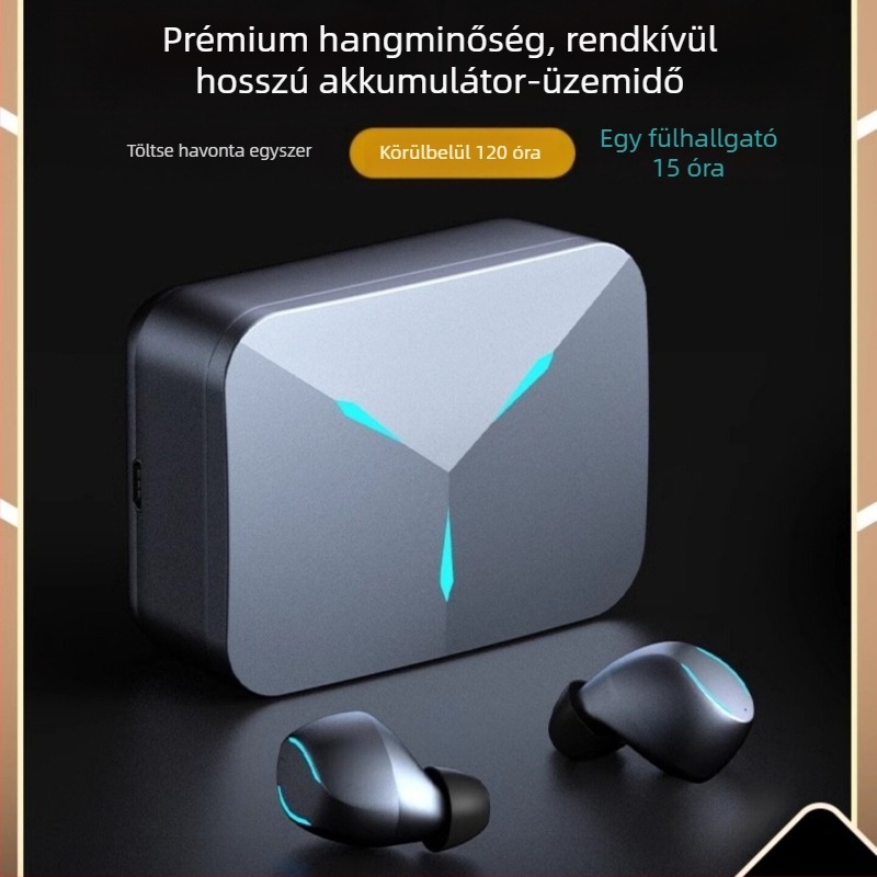 Fange TG01 valódi vezeték nélküli Bluetooth fülhallgatók gaminghez, zajszűrés, sport és futás, akár 4 óra akkumulátor-üzemidő