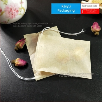 7×9 cm-es filterpapírtaska húzózsinórral teához és gyógyszerportokhoz, egyszer használatos