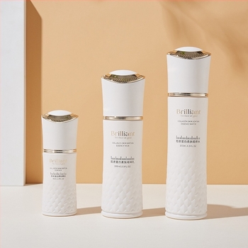 Kozmetikai üvegkészlet: 100 ml víz‑emulziós esszencia üveg és 50 g krémes üveg pumpával