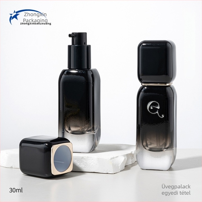 30 ml-es pumpás üveg – matt felületű kozmetikai csomagoláshoz – készlet