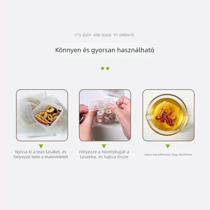 Kukoricaszálból készült egyszer használatos teafilter — biológiailag lebomló, élelmiszer-minőségű