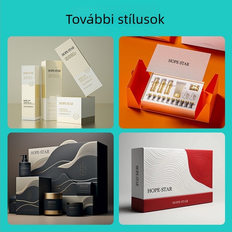 Kétajtós bőrápolási ajándékdoboz könyv-stílusú fedéllel, testreszabható kozmetikai csomagolás