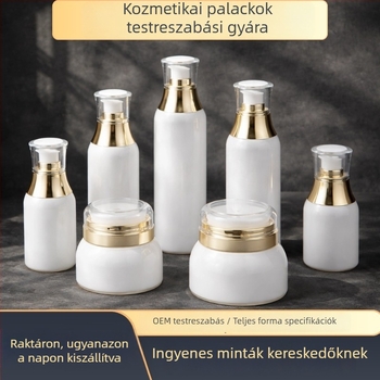Kozmetikai lotion- és krémüveg, pumpás üres, 30/50 g, újratölthető