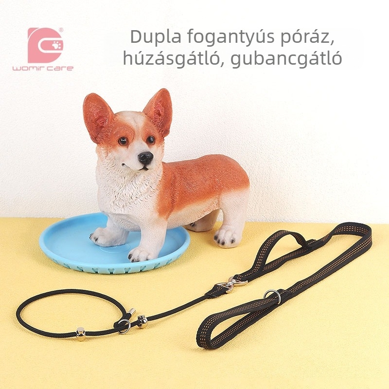 Nylonból készült visszahúzható kutyapóráz nagy- és kistestű kutyáknak