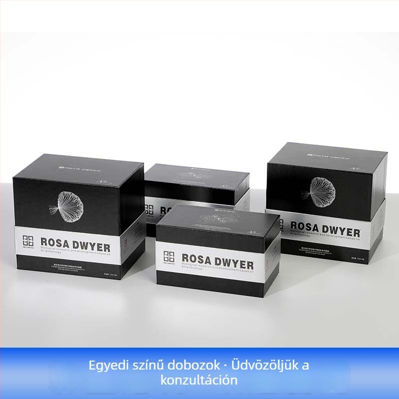 Személyre szabott színes dobozok luxus kozmetikumokhoz, készletek bőrápolási szérumokkal, ajándékdobozok születésnapra