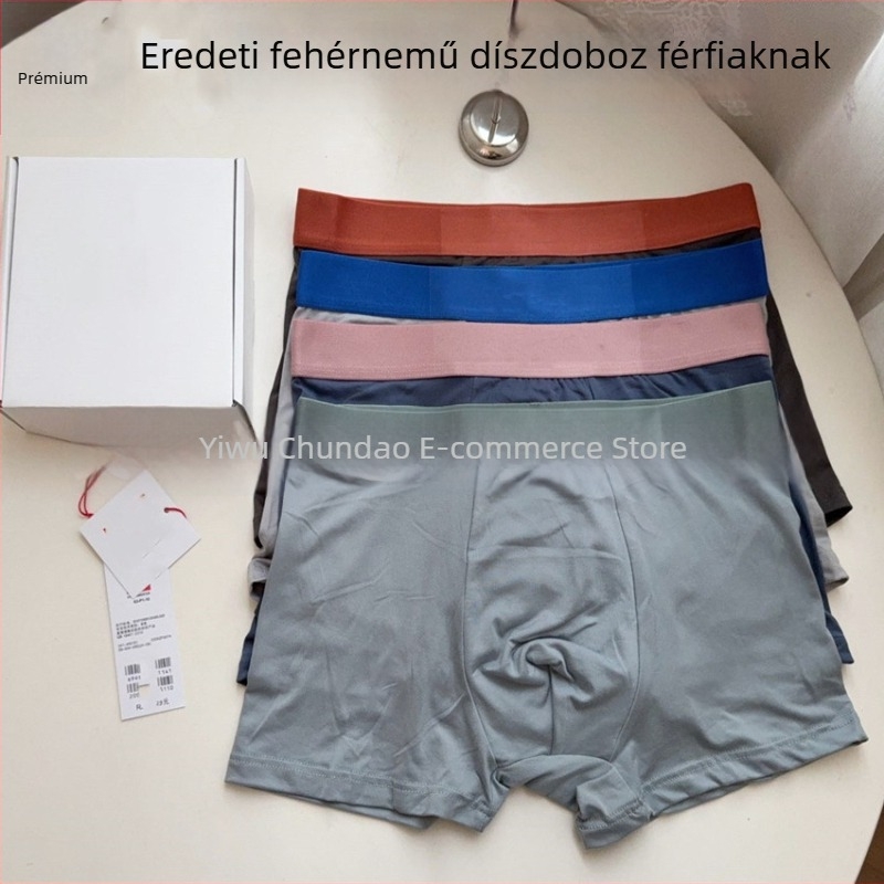 Férfi boxeralsó 4 darabos ajándékdobozban, puha, rugalmas, plusz méret