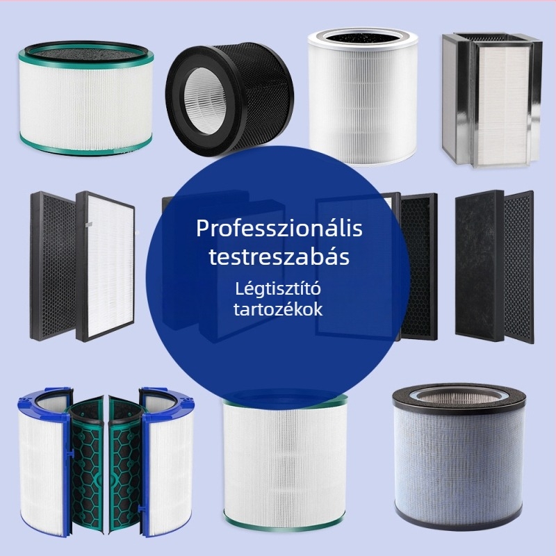 Egyedi HEPA szűrőelem légtisztítóhoz, légkondicionálóhoz és autós porszívóhoz aktív szénnel
