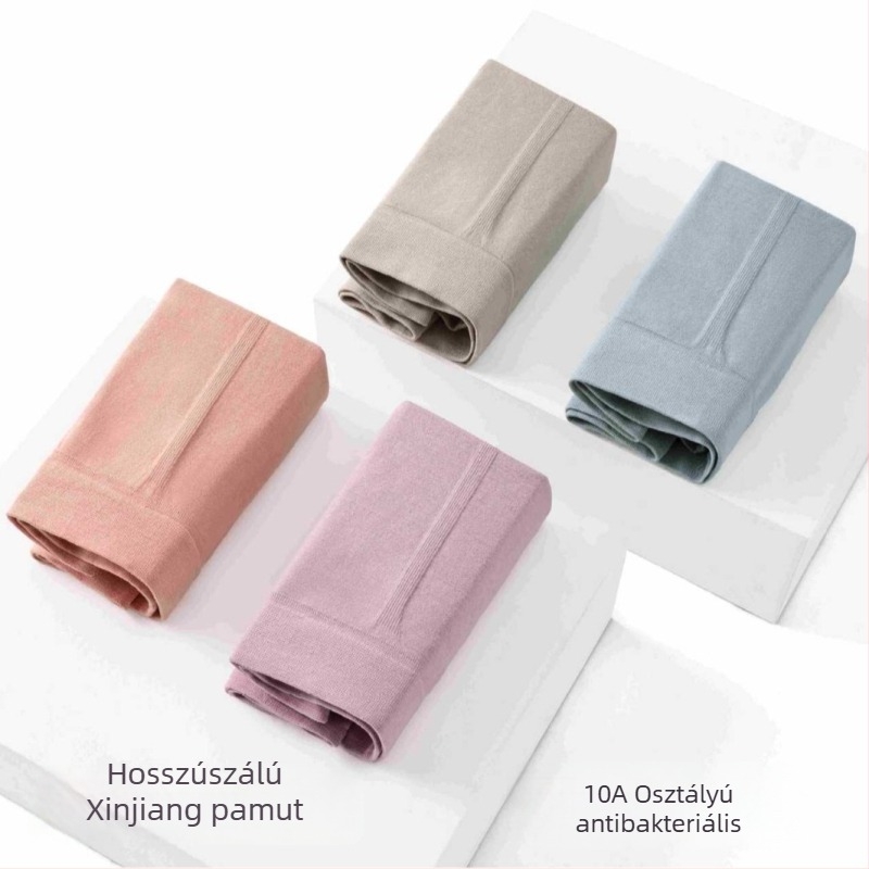 Férfi varrás nélküli boxer rövidnadrág középmagas derekú, vékony pamut, nagy rugalmasság, minimalist stílus