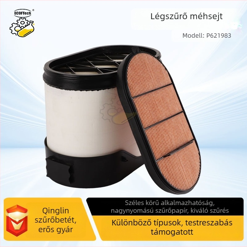 P621983 Mezőgazdasági gépekhez való légszűrő elem, méhsejt szerkezet, ovális alak