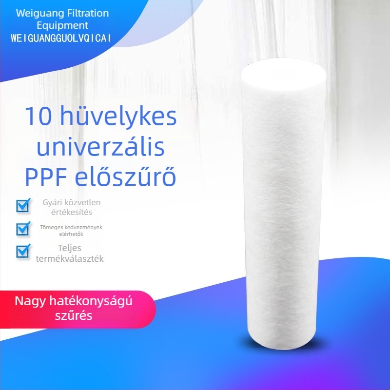 10 hüvelykes PPF univerzális szűrőelem kereskedelmi víztisztítókhoz, koreai szűrőelem, szűrő kiegészítők