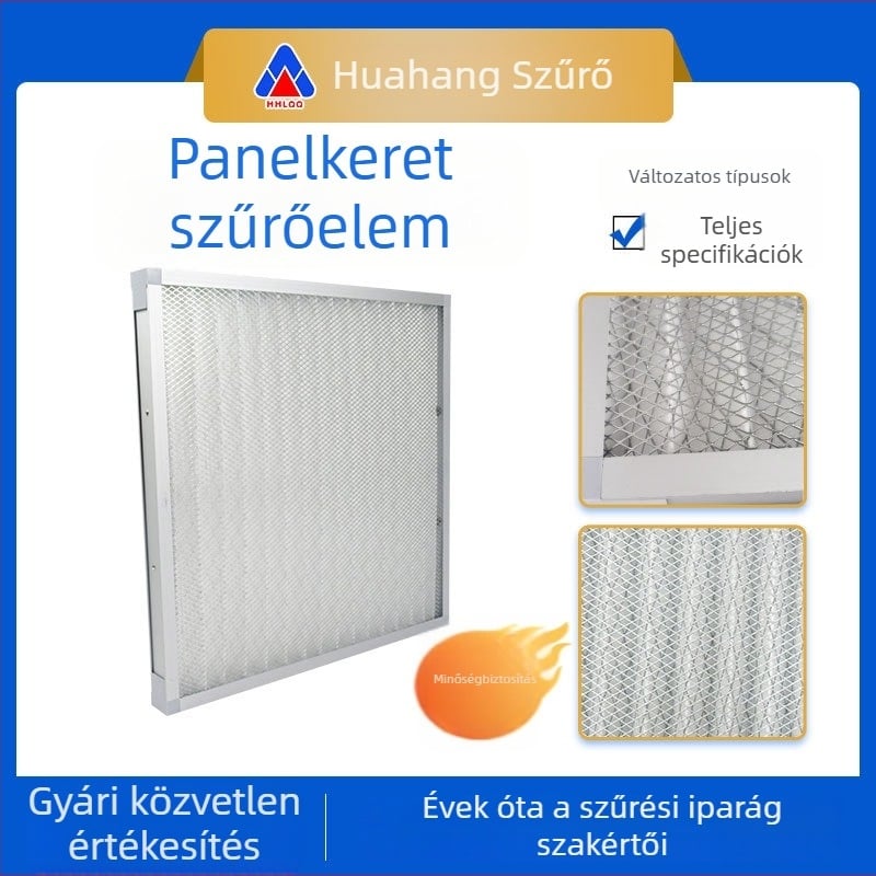 G2G4 Elsődleges hatékonyságú panel-keretű szűrőelem, alumínium keretű szűrőháló, levegőbeömlő rendszerhez és ventilátorhoz