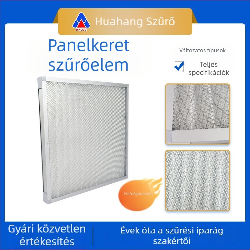 G2G4 Elsődleges hatékonyságú panel-keretű szűrőelem, alumínium keretű szűrőháló, levegőbeömlő rendszerhez és ventilátorhoz
