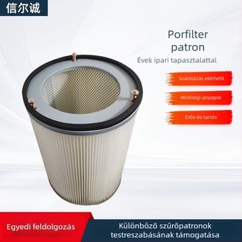 Porleválasztó szűrő cartridge vákuumos töltőhöz