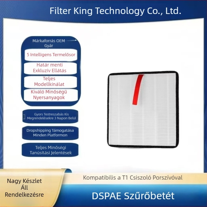 DSPIAE T1-F01 asztali porszívóhoz cserélhető szűrőgyapot