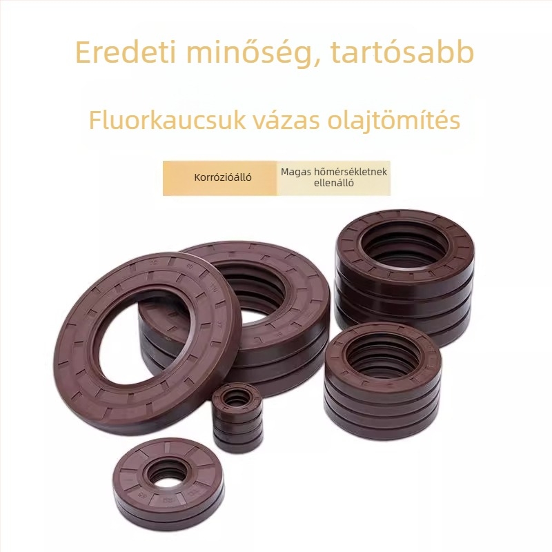 Nitril gumiból készült csontváz olajtömítés belső Ø15–50 mm, olaj- és kopásálló, lip típusú tömítés, modell 348
