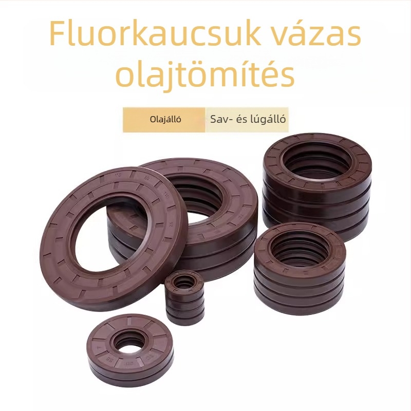 Nitril gumiból készült csontváz olajtömítés belső Ø15–50 mm, olaj- és kopásálló, lip típusú tömítés, modell 348
