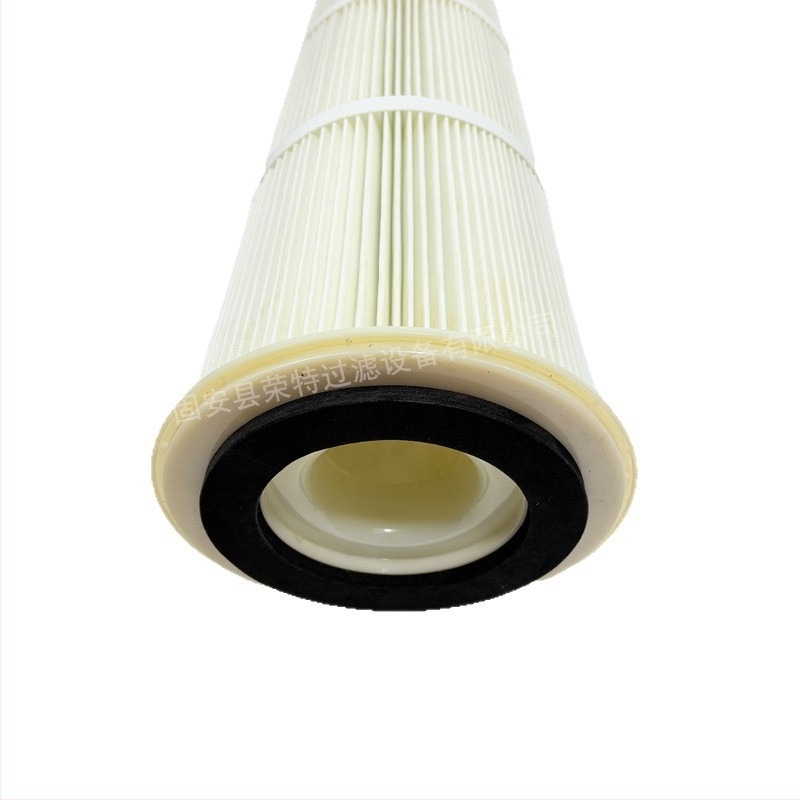 PTFE-bevonatú lángálló szűrő cartridge homokfúvó gépekhez, porvisszanyerés, rozsdamentes acél