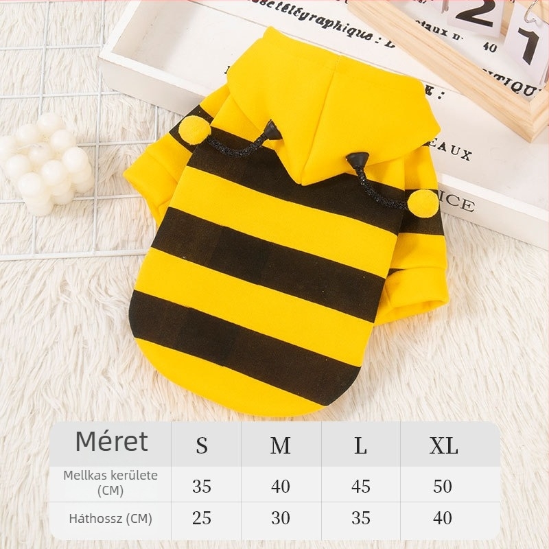 Őszi–téli fleece bélelt pulóver kutyáknak és macskáknak, vastag, kis testű fajták számára, pórázható