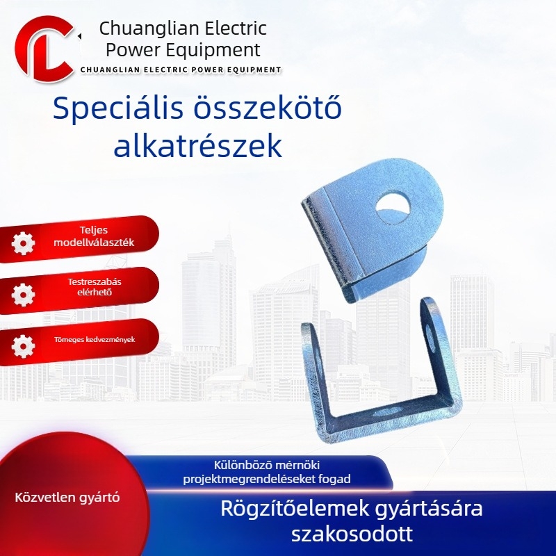 Magas szilárdságú teljes menetű csavarok, U-alakú konzolok, szögvas profilok, szögvas konzolok, távtartók, beépített alkatrészek és csatlakozó elemek