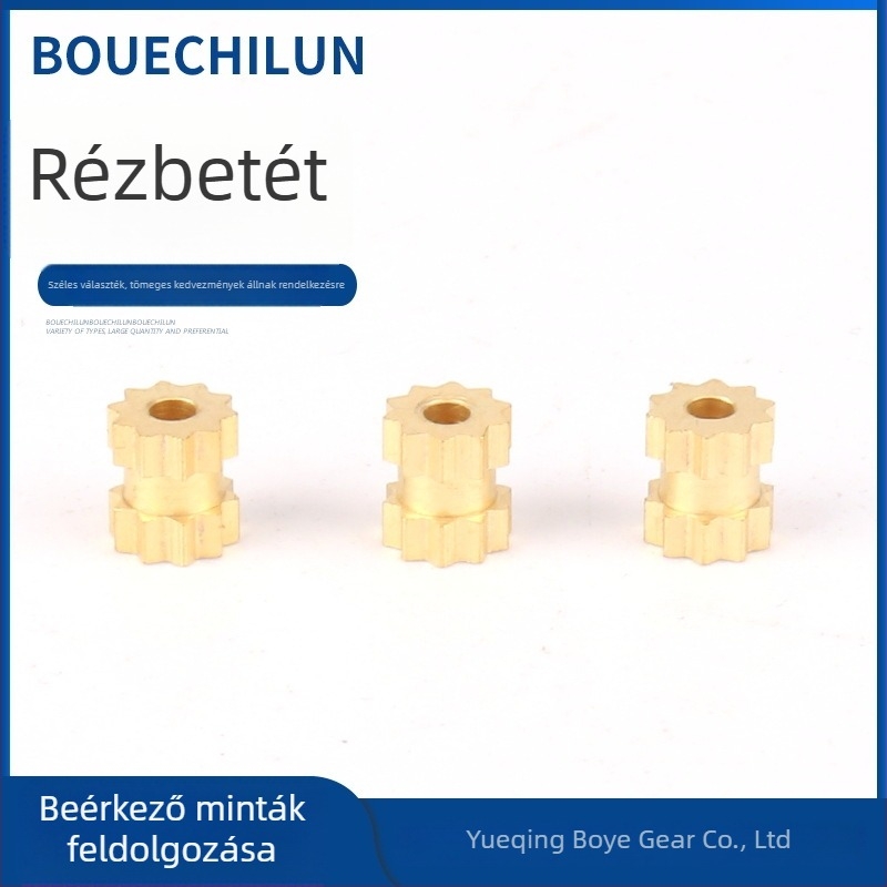Rézbetét recézett csavaranya, injekciós öntött réz csavaranya, díszes csavaranya, egycsatornás réz alkatrész
