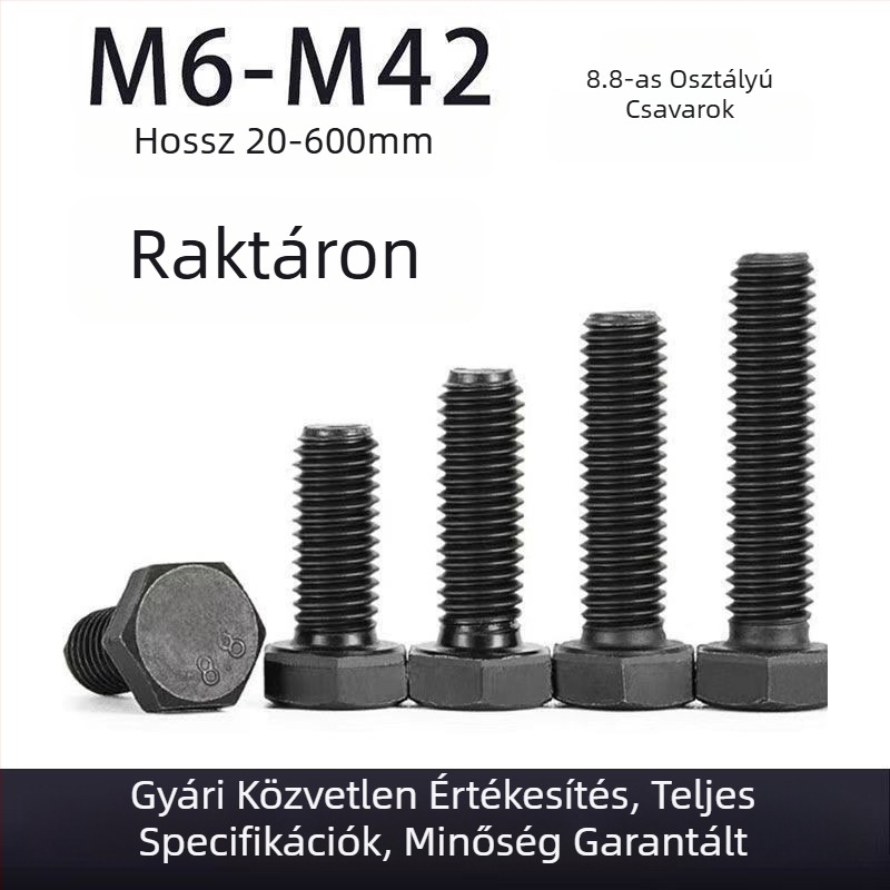 Külső hatszögfejű csavarok, magas szilárdságúak acélszerkezetekhez, nemzeti szabvány, 8.8-as osztály