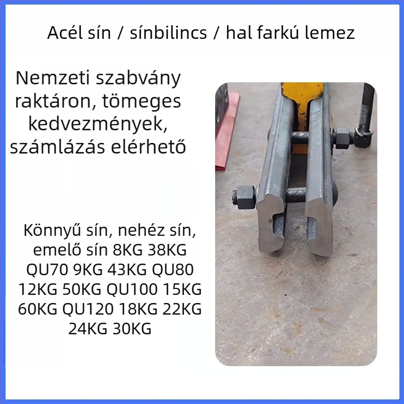 Magas szilárdságú halszárny végű síncsavarok és sínkapcsolók bányászati alkalmazásokhoz