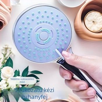 Hans ötfokozatú zuhanyfej a fürdőszobába, nyomásos esőáramlattal
