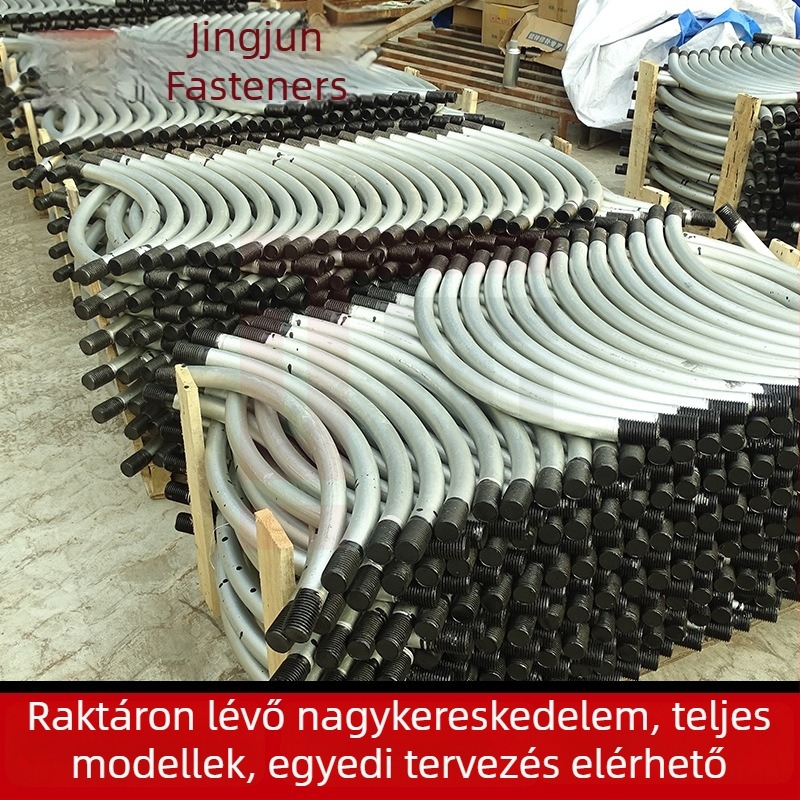Metróalagút szegmenscsavarok, forró-dip galvanizált íves csavarok, hatszögletes fejű