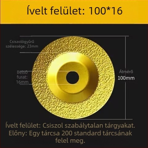 Gyémántos csiszolókorong öntöttvashoz és fémekhez, sík, 100 mm