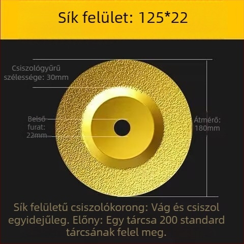 Gyémántos csiszolókorong öntöttvashoz és fémekhez, sík, 100 mm