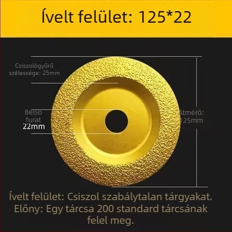 Gyémántos csiszolókorong öntöttvashoz és fémekhez, sík, 100 mm