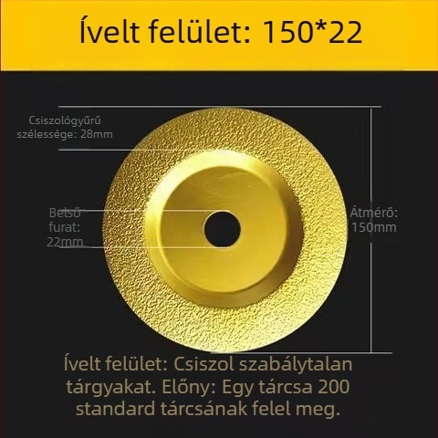 Gyémántos csiszolókorong öntöttvashoz és fémekhez, sík, 100 mm