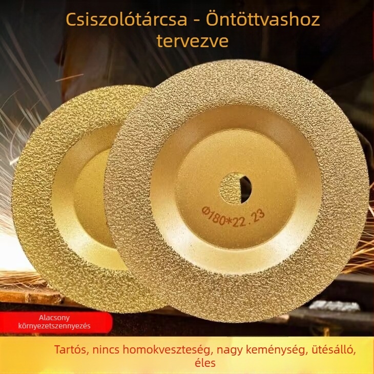 Gyémántos csiszolókorong öntöttvashoz és fémekhez, sík, 100 mm