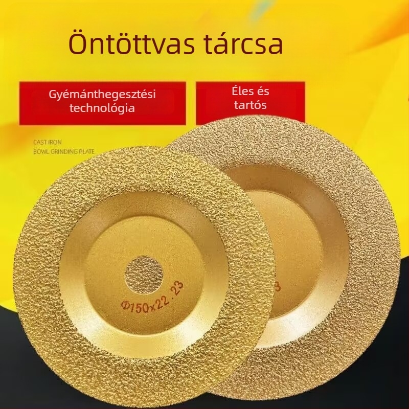 Gyémántos csiszolókorong öntöttvashoz és fémekhez, sík, 100 mm