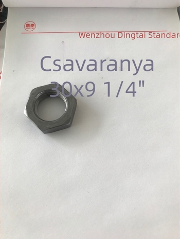 Galvanizált hatszögletű anyacsavar szorítócsavar, természetes szín, menet 2/1-14, 4.8-as osztály