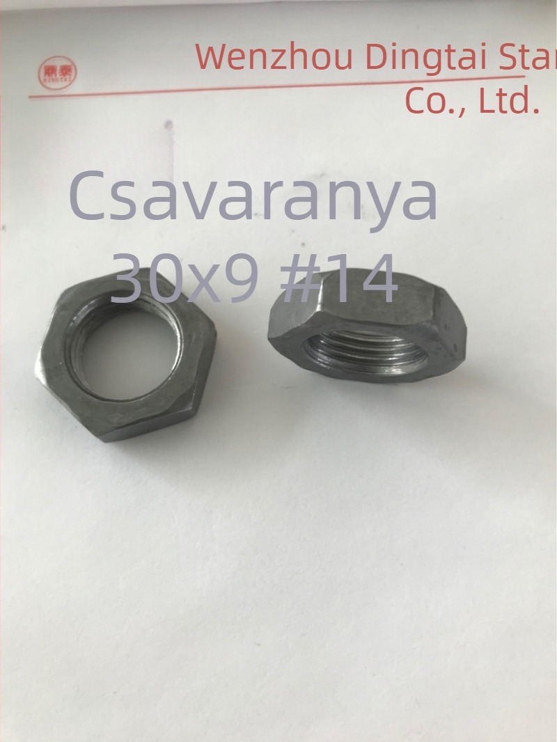 Galvanizált hatszögletű anyacsavar szorítócsavar, természetes szín, menet 2/1-14, 4.8-as osztály